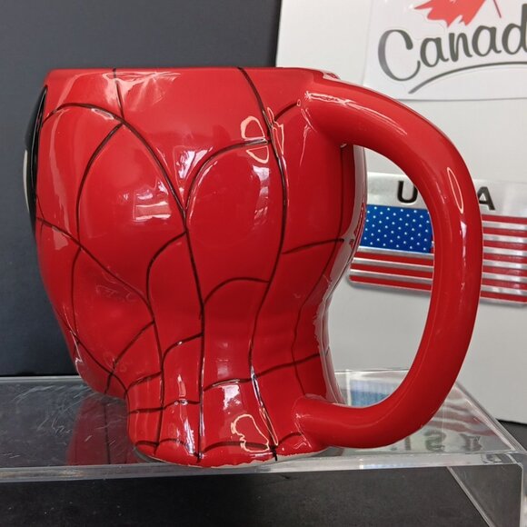 Marvel Spiderman Face 3D Ceramic Mug, 20 oz, Red, V. Good, No Chips 2015 CN - Picture 7 of 12